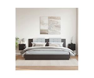 Wandkasten 2 st 31,5x30x30 cm massief grenenhout zwart818364