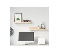 Wandkasten 2 st 50x11x9 cm massief grenenhout823599