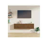Armoire Murale Marron Miel 60x30x30 cm Bois de Pin Massif Suspendue vidaXL