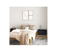 Vidaxl Armoires Murales 2 Pcs Noir 60x30x35 Cm Bois De Pin Massif Marron