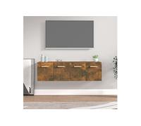 Vidaxl Armoires Murales 2pcs Chêne Fumé 60x36,5x35cm Bois D'ingénierie Multicolore