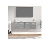 Vidaxl Armoires Murales 2 Pcs Sonoma Gris 60x36,5x35 Cm Bois Multicolore