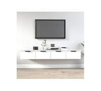 Vidaxl Armoires Murales 2 Pcs Blanc 68x30x20 Cm Bois D'ingénierie Blanc