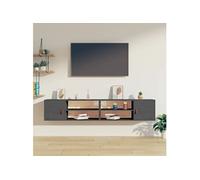 Wandkasten 2 st 80x30x30 cm massief grenenhout grijs818390