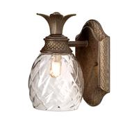 Wandlampe Bronze 1 Lumière Classique Verre Acier Flurleuchte H 22 cm G9