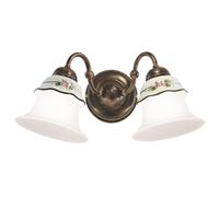 Wandleuchte Applique Murale Maison de Campagne Céramique Métal, B : 35 CM 2x E14