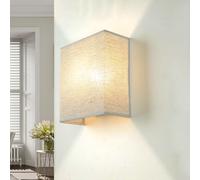 Wandleuchte Applique Tissu Carré Haut Bas E27 Gris chambre à coucher L'Alice