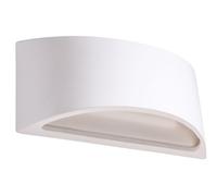 Wandleuchte Blanc Céramique 31,5 CM Demi-Cercle Up Bas Indirect E27 Murale L'