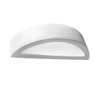 Licht-Erlebnisse Applique murale plâtre blanc chambre salon couloir L: 9 cm E27 max 60W applique semi-circulaire intemporelle bureau bureau ATENA
