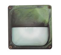 Wandleuchte Extérieur Carré Laiton Verre B : 16 CM IP64 Vert Antique GX53 Lampe