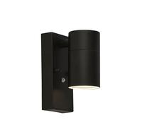Wandleuchte Extérieur IP44 Métal Hauteur : 15 CM Noir GU10 Bas Lampe Murale