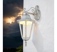 Wandleuchte Extérieur Rustique Hauteur: 50,5 CM IP44 en Blanc Or E27 Mur Laterne