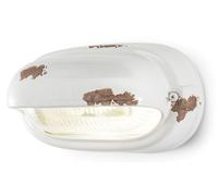 Wandleuchte Intérieur Céramique Verre B : 24 CM Blanc Antique Shabby E27 Mur
