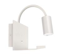 Wandleuchte Interrupteur USB Station Depose Blanc GU10 Bras Flexible Lecture Lit