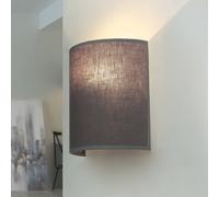 Wandleuchte Lampe Murale Up Bas Gris Tissu Abat-Jour Métal E27 Intérieur