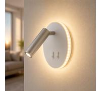 Wandleuchte LED Globo Blanche Opale Ronde Ajustable Pour Salon 14,6 cm