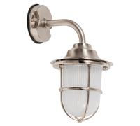 Wandleuchte Maritime Laiton Riffel Verre IP64 Edelstahl Santorin Cour Haus Porte