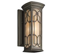 Wandleuchte Marron Aluminium Extérieur IP44 Rustique Rétrécir Lanterne Maison