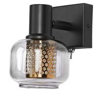 Wandleuchte Moderne Verstellbar OSRAM E14 Acier Verre Noir Doré, 10,5 cm Bureau