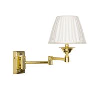 Wandleuchte Murale Résumé Laiton Tissu Bras Articulé E14 Lit chambre à coucher