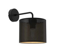 Wandleuchte Plastique Métal or Noir Salon T: 26 CM E27 Loft Applique Murale