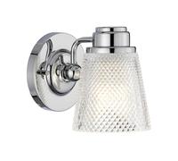 Wandleuchte Salle de Bain LED G9 IP44 H:16 CM Métal Verre Petit en Chrome Lampe