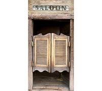 wandmotiv24 Papier Peint de Porte Porte de Saloon, Cowboy, Far West, Bois 70 x 200 cm (L x H) - autoadhésif Photo, Moderne M1382