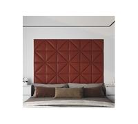 Wandpanelen 12 st 0,54 mÂ² 30x30 cm kunstleer wijnrood343944
