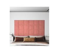 Wandpanelen 12 st 1,08 m² 30x30 cm fluweel roze343810