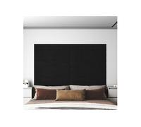 Vidaxl Panneaux Muraux 12 Pcs Noir 90x15 Cm Velours 1,62 M²
