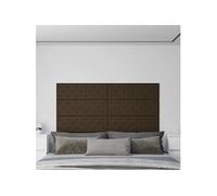 Wandpanelen 12 st 3,24 mÂ² 90x30 cm kunstleer bruin344008