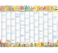 Wandplaner Wilde Mäuse 2026: Praktischer Kalender mit Überblick über das ganze Jahr. Feiertage und Kalenderwochen in einem Posterplaner mit lustigen Mauszeichnungen. 68 x 48 cm