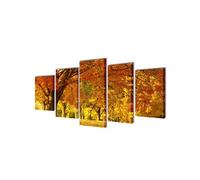5x Toiles Murales Imprimées Cerisiers Fleurs Salon Image Tableau de Mur vidaXL