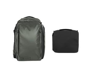 WANDRD Transit 35L Travel Backpack Wasatch Green Essential Bundle