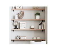vidaXL Étagère Murale, Dessus de Table avec Bord Vivant, Tablette Suspendue Flottante, Rustique, Marron Clair Bois Chêne Massif Traité Marron