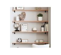 vidaXL Wandschap 100x10x2 cm onbehandeld massief eikenhout363554 Marron G