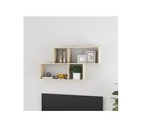 Wandschap 100x18x53 cm bewerkt hout sonoma eikenkleurig807163