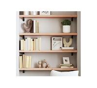 vidaXL Wandschap 100x20x4 cm onbehandeld massief eikenhout363558 Marron G