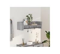 vidaXL Wandschap 100x35x30,5 cm bewerkt hout grijs sonoma eikenkleurig848463 Gris G