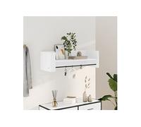 Etagère murale blanc 100x35x30,5 cm bois d'ingénierie, étagère murale cube, organisateur cube, étagère flottante, rangement cube