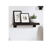 Vidaxl Étagère Murale Marron Foncé 40x10x4 Cm Bois Chêne Massif Traité Gris