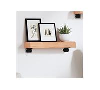 Wandschap 40x10x6 cm behandeld massief eikenhout lichtbruin363622