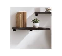 Wandschap 40x60x(2-4)cm behandeld massief eikenhout donkerbruin363756