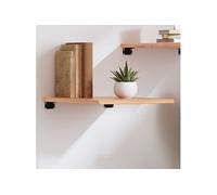 vidaXL Étagère Murale, Dessus de Table avec Bord Vivant, Tablette Suspendue Flottante, Rustique, Marron Clair Bois Chêne Massif Traité