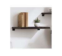 Wandschap 60x30x(2-4)cm behandeld massief eikenhout donkerbruin363765