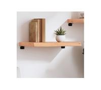 Vidaxl Étagère Murale Marron Clair Bois Chêne Massif Traité Marron