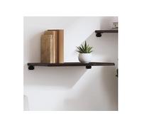 Wandschap 60x30x2 cm behandeld massief eikenhout donkerbruin363764