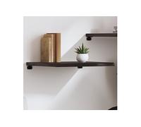 vidaXL Wandschap 60x60x(2-4)cm behandeld massief eikenhout donkerbruin363774 Marron G
