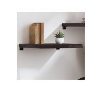 Wandschap 60x60x(2-6)cm behandeld massief eikenhout donkerbruin363775