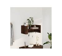 Etagère murale chêne marron 70,5x35x30,5 cm bois d'ingénierie, étagère murale cube, organisateur cube, étagère flottante, rangement cube